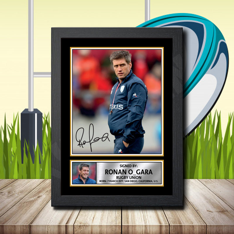 Ronan O Gara 1 Printed Signature Rugby Star Poster Print Framed Wall Art Gift – Ronan O Gara 1 Printed Signature Rugby Star Poster Print
