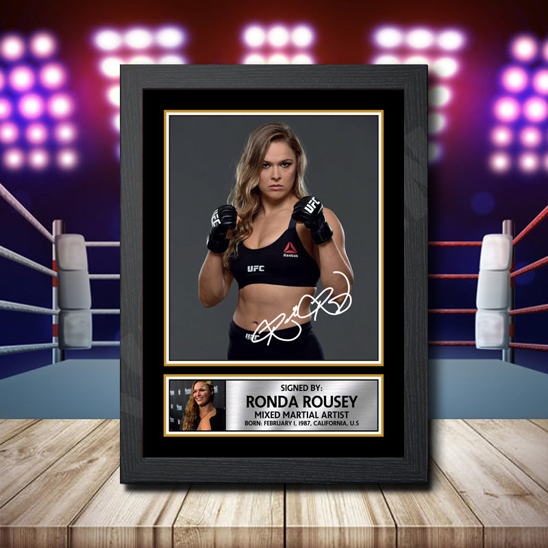 Ronda Rousey Printed Signature Ufc Star Poster Print Framed Wall Art Gift – Ronda Rousey Printed Signature Ufc Star Poster Print