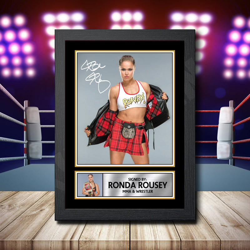 Ronda Rousey 2 Printed Signature Wwe Star Poster Print Framed Wall Art Gift – Ronda Rousey 2 Printed Signature Wwe Star Poster Print