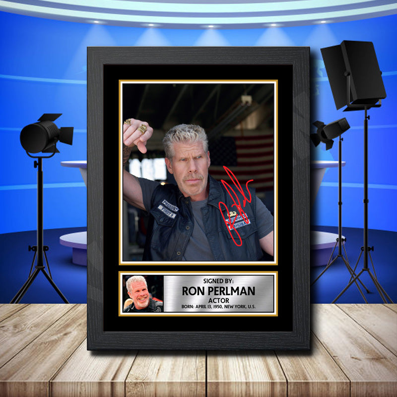 Ron Perlman 2 Printed Signature Television Star Poster Print Framed Wall Art Gift – Ron Perlman 2 Printed Signature Television Star Poster Print