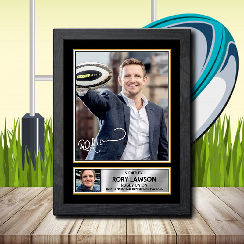 Rory Lawson 1 Printed Signature Rugby Star Poster Print Framed Wall Art Gift – Rory Lawson 1 Printed Signature Rugby Star Poster Print