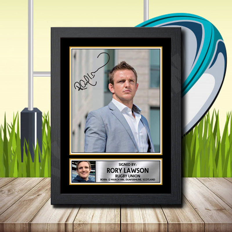 Rory Lawson 2 Printed Signature Rugby Star Poster Print Framed Wall Art Gift – Rory Lawson 2 Printed Signature Rugby Star Poster Print