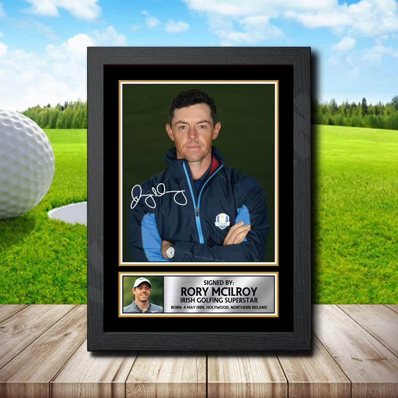 Rory Mcilroy 3 Ryder Cup Printed Signature Golfer Star Poster Print Framed Wall Art Gift – Rory Mcilroy 3 Ryder Cup Printed Signature Golfer Star Poster Print