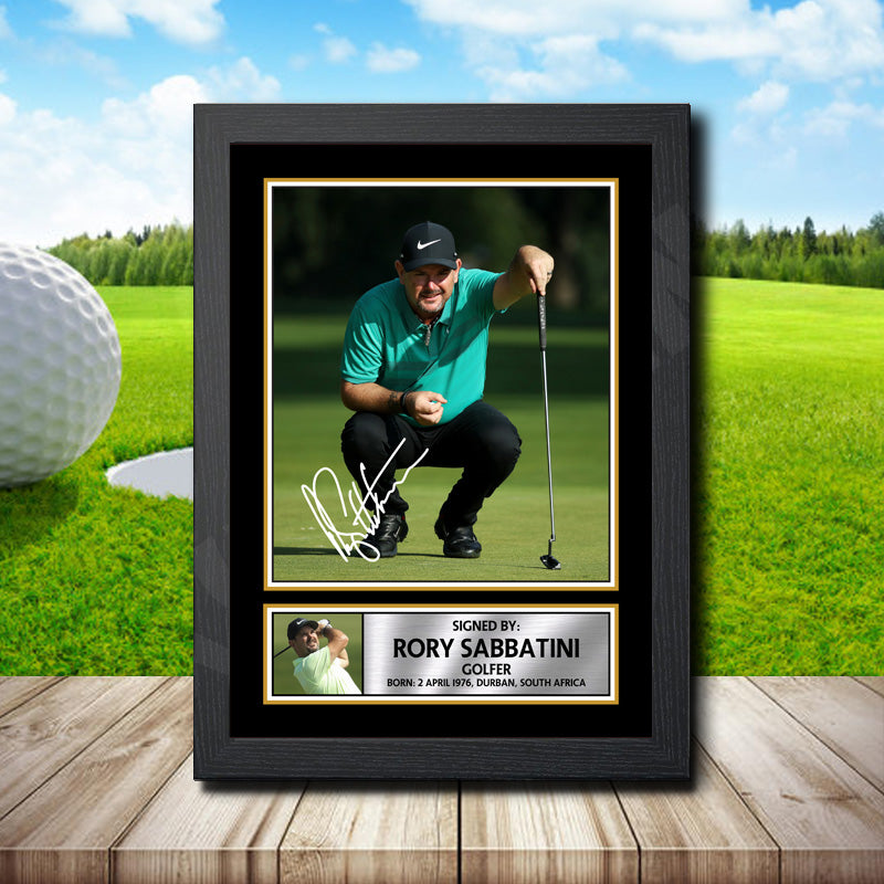 Rory Sabbatini Printed Signature Golfer Star Poster Print Framed Wall Art Gift – Rory Sabbatini Printed Signature Golfer Star Poster Print