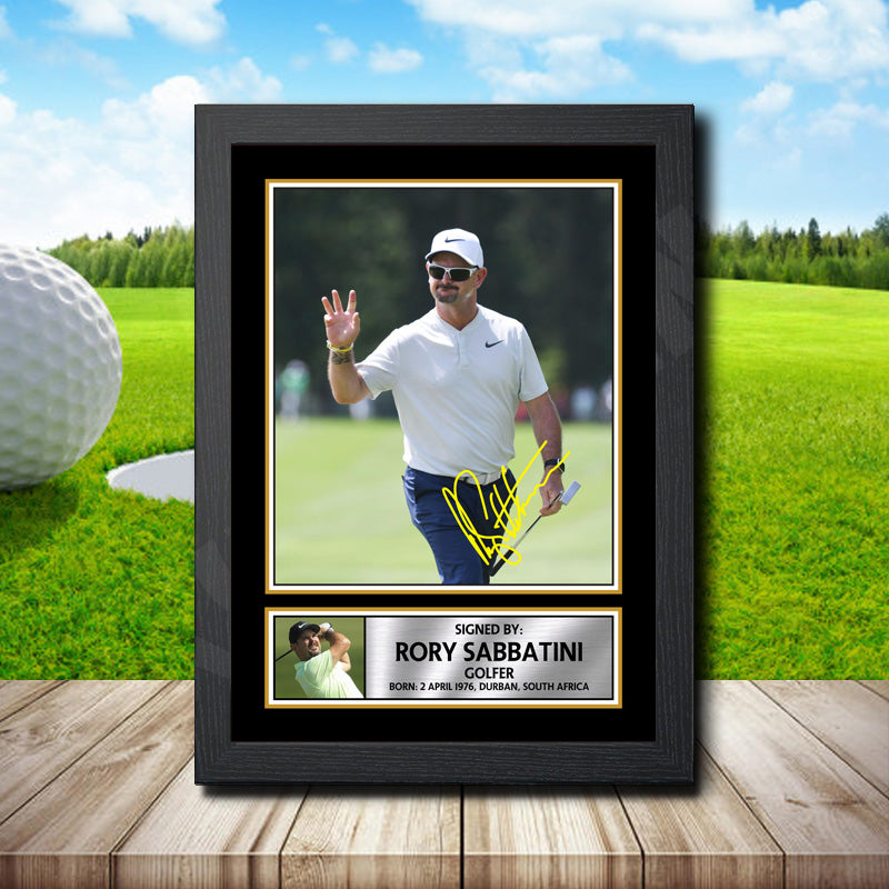Rory Sabbatini 2 Printed Signature Golfer Star Poster Print Framed Wall Art Gift – Rory Sabbatini 2 Printed Signature Golfer Star Poster Print