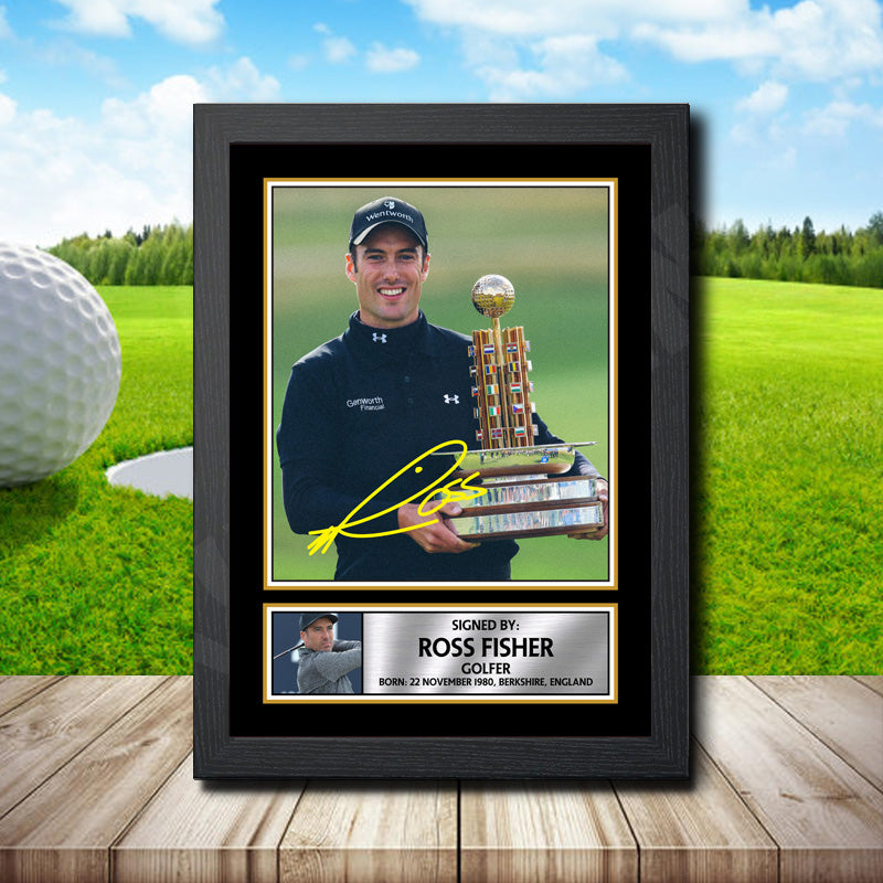 Ross Fisher 2 Printed Signature Golfer Star Poster Print Framed Wall Art Gift – Ross Fisher 2 Printed Signature Golfer Star Poster Print