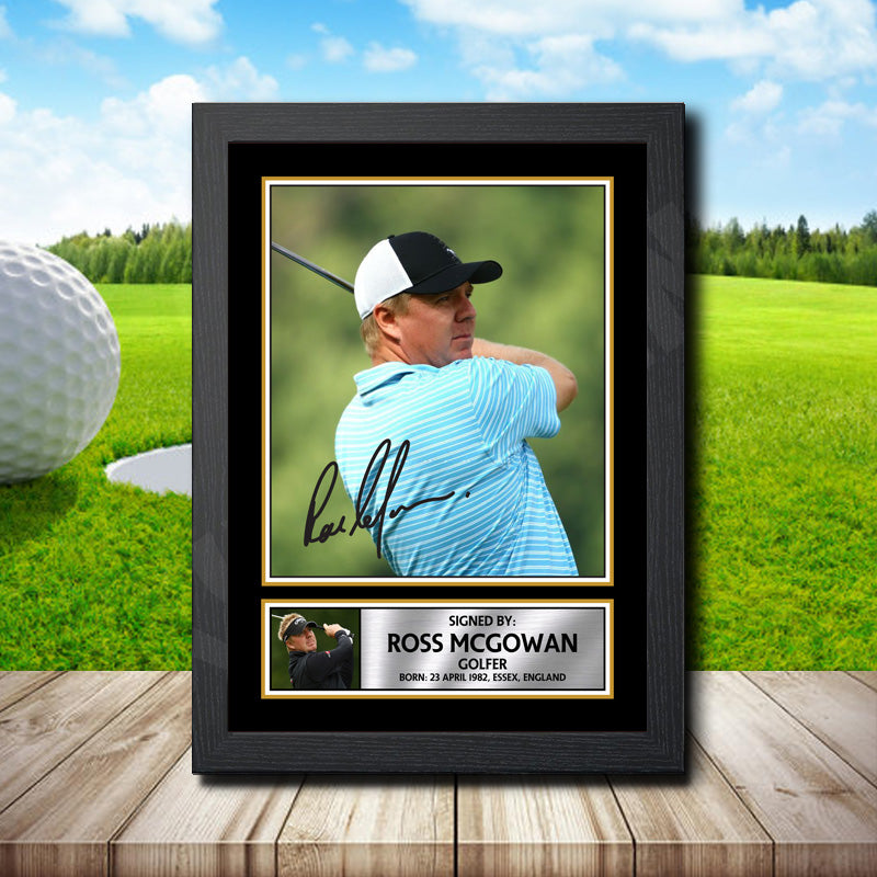 Ross Mcgowan Printed Signature Golfer Star Poster Print Framed Wall Art Gift – Ross Mcgowan Printed Signature Golfer Star Poster Print