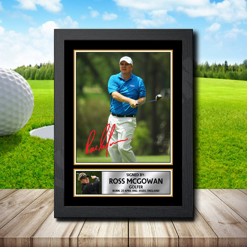Ross Mcgowan 2 Printed Signature Golfer Star Poster Print Framed Wall Art Gift – Ross Mcgowan 2 Printed Signature Golfer Star Poster Print