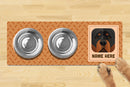 Personalised Dog Breed Dog Bowl Mat (880mm x 300mm)(2 Bowl Design) - ROTTWEILLER