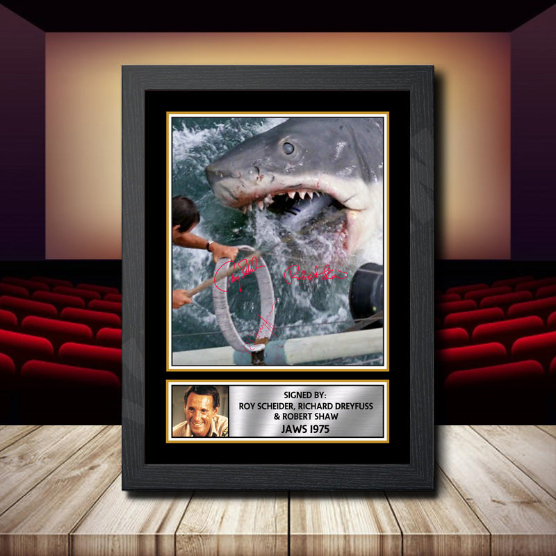 Roy Scheider Jaws 1975 2 Printed Signature Movie Star Poster Print Framed Wall Art Gift – Roy Scheider Jaws 1975 2 Printed Signature Movie Star Poster Print