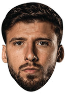 Ruben Dias Face Mask – Portugal Football Defender Inspired Card Face Mask, Soccer Fan Party Accessory, Sports Supporter Fancy Dress Prop