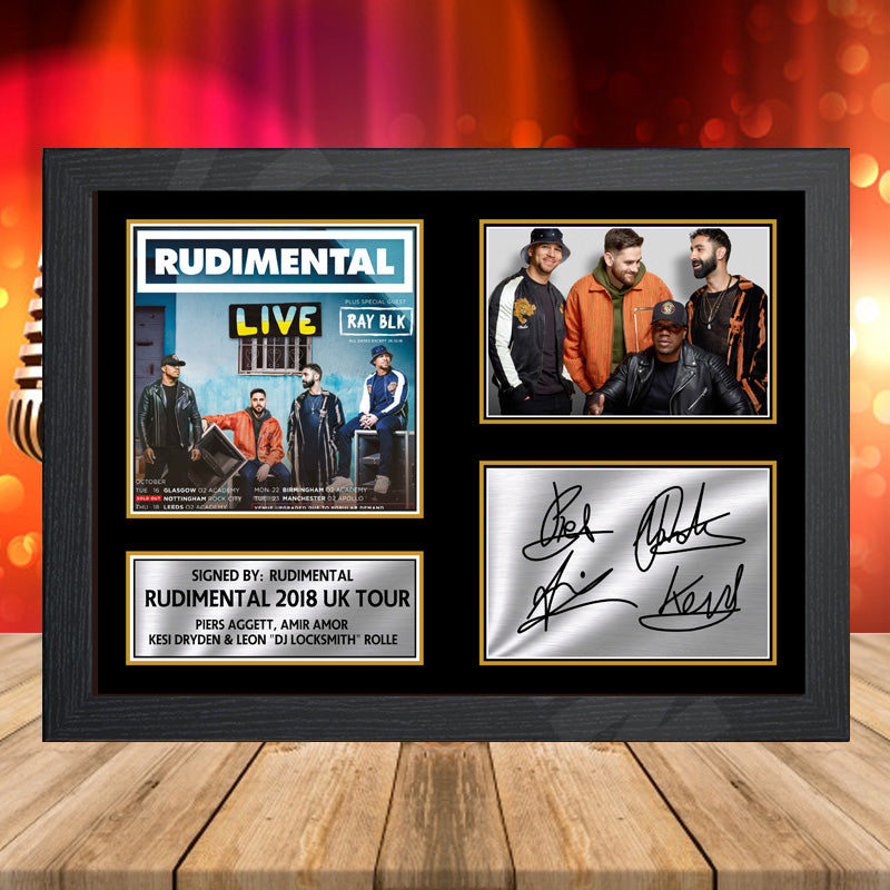 Rudimental 2018 Uk Tour – Printed Signature Music-Landscape Star Print – Rudimental 2018 Uk Tour
