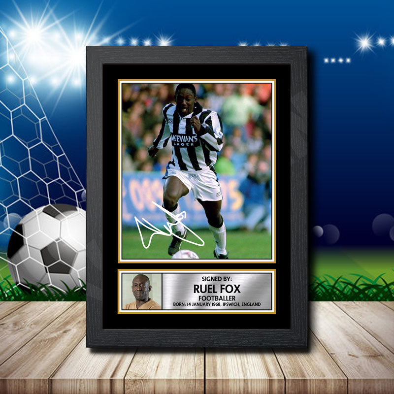 Ruel Fox 2 Printed Signature Footballers Star Poster Print Framed Wall Art Gift – Ruel Fox 2 Printed Signature Footballers Star Poster Print