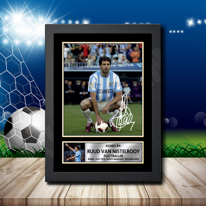 Ruud Van Nistelrooy Malaga Printed Signature Footballers Star Poster Print Framed Wall Art Gift – Ruud Van Nistelrooy Malaga Printed Signature Footballers Star Poster Print