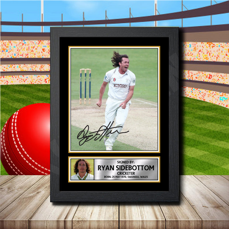 Ryan Sidebottom Printed Signature Cricket Star Poster Print Framed Wall Art Gift – Ryan Sidebottom Printed Signature Cricket Star Poster Print