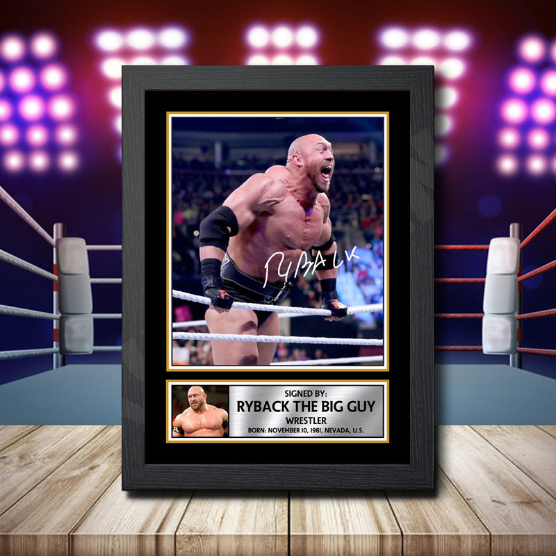 Ryback The Big Guy 2 Printed Signature Wwe Star Poster Print Framed Wall Art Gift – Ryback The Big Guy 2 Printed Signature Wwe Star Poster Print