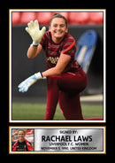 Rachael Laws Signed Poster Print – Liverpool FC Women’s Goalkeeper Tribute Wall Art with Signature & Personal Bio – England Football Memorabilia for Fans & Collectors