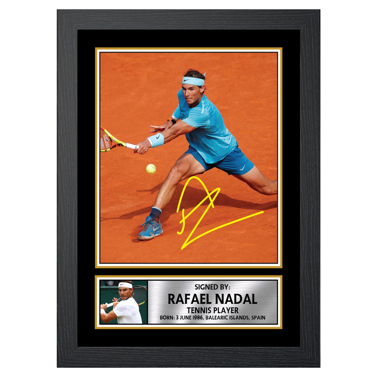 Rafael Nadal M627 Tennis Player Printed Signature Poster Print Gift