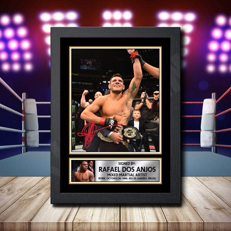 Rafael Dos Anjos Printed Signature Ufc Star Poster Print Framed Wall Art Gift – Rafael Dos Anjos Printed Signature Ufc Star Poster Print
