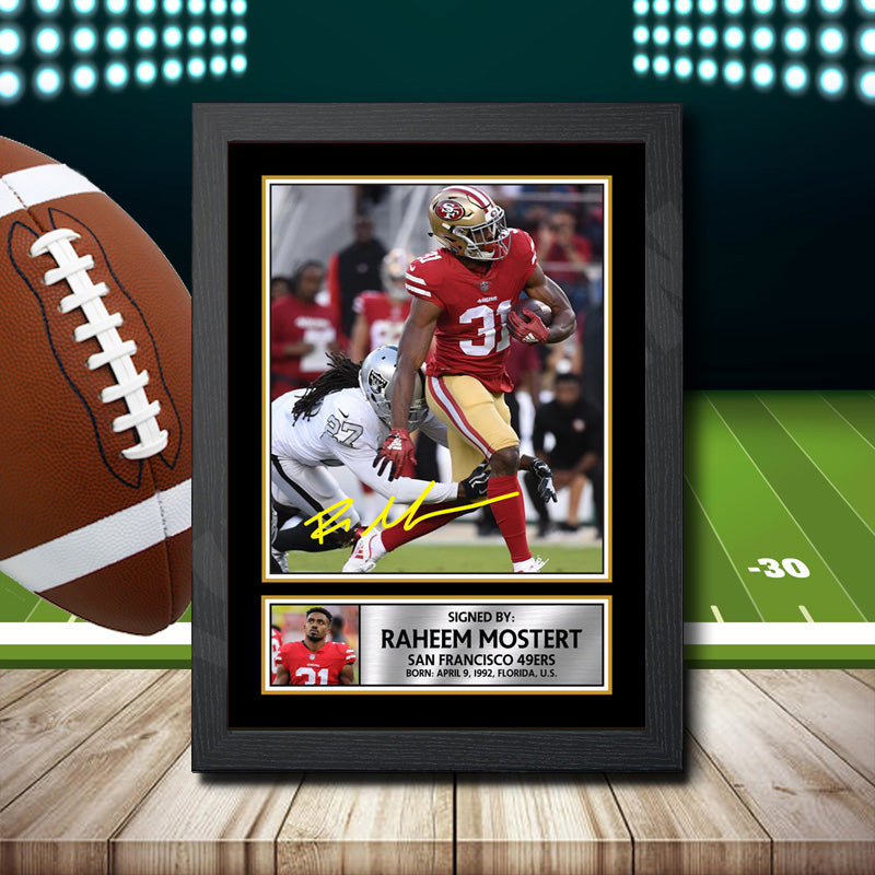 Raheem Mostert 2 – Printed Signature NFL Star Print – Raheem Mostert 2