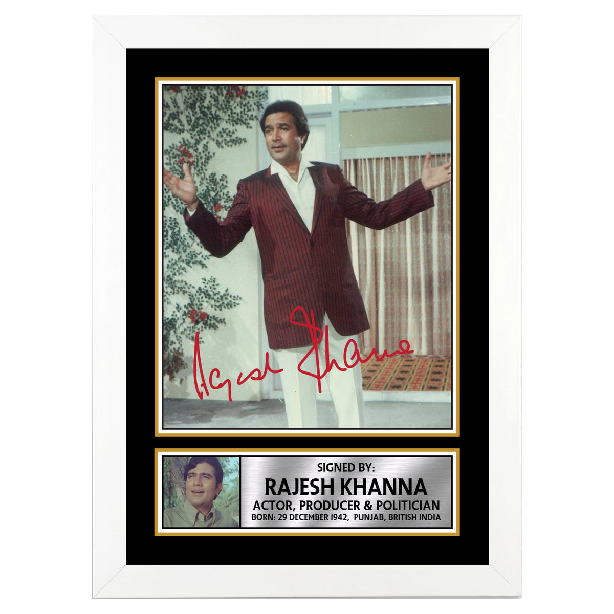 Rajesh Khanna M359 Bollywood Printed Signature Poster Print Gift