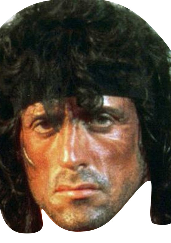 John Rambo Face Mask – Fancy Dress Cardboard Costume Mask – John Rambo Face Mask