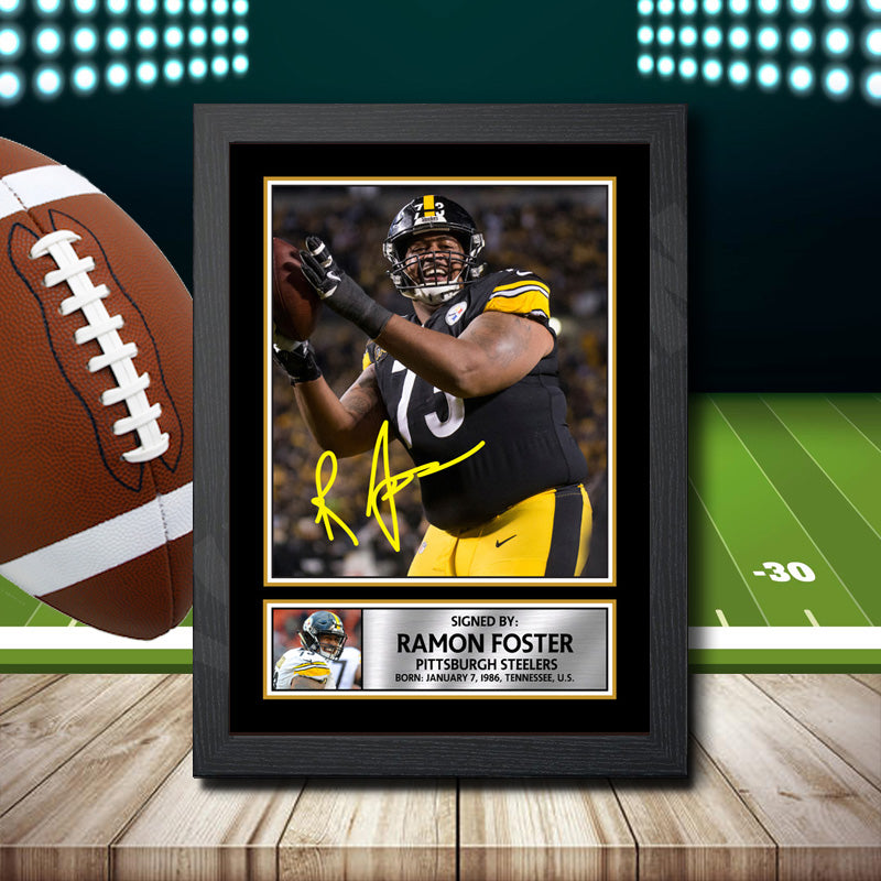 Ramon Foster 2 – Printed Signature NFL Star Print – Ramon Foster 2