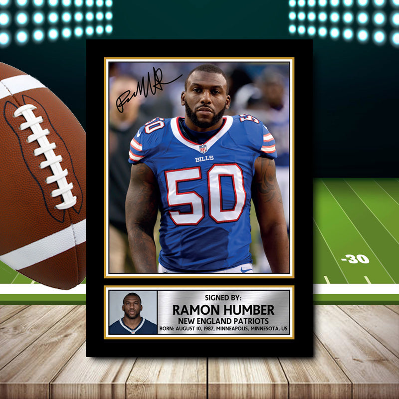 Ramon Humber 1 – Printed Signature NFL Star Print – Ramon Humber 1