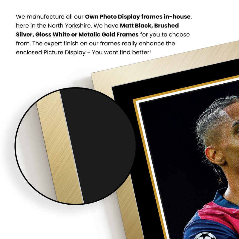 Raphinha Signed Autograph Poster Print – Barcelona & Brazil Star – Football Gift Memorabilia