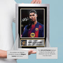 Marcus Rashford Signed Autograph Poster Print – FC Barcelona Forward – Iconic Soccer Collectible Gift for Fans