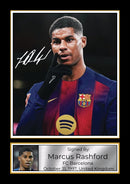 Marcus Rashford Signed Autograph Poster Print – FC Barcelona Forward – Iconic Soccer Collectible Gift for Fans