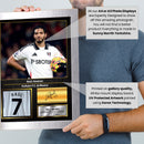 Raúl Jiménez Printed Signed Poster – Fulham FC & Mexico Midfielder Tribute Wall Art with Jersey & Bio Plaque – Premier League Football Memorabilia for Fans & Collectors