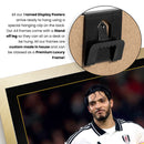 Raúl Jiménez Printed Signed Poster – Fulham FC & Mexico Midfielder Tribute Wall Art with Jersey & Bio Plaque – Premier League Football Memorabilia for Fans & Collectors