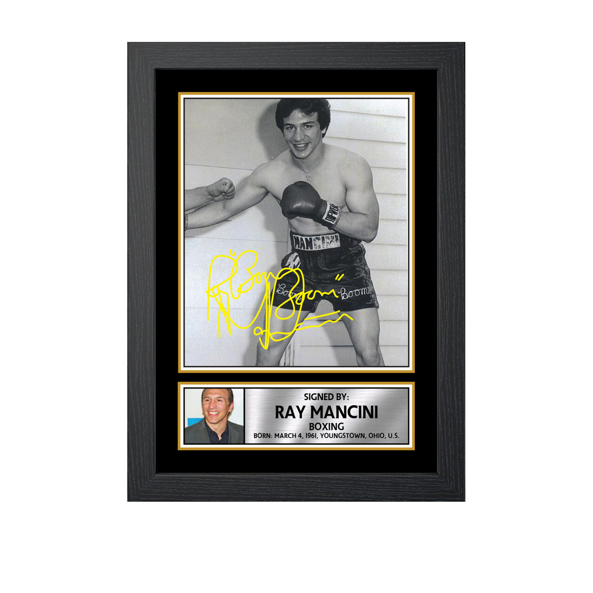 Ray Mancini M771 Boxing Printed Signature Poster Print Gift