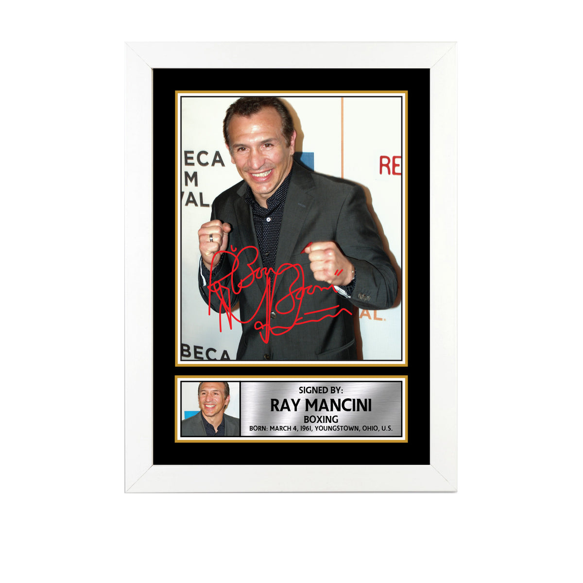 Ray Mancini M772 Boxing Printed Signature Poster Print Gift