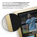 Rayan Cherki Printed Signed Poster – Manchester City FC & France Midfielder Tribute Wall Art with Jersey & Bio Plaque – Premier League Football Memorabilia for Fans & Collectors