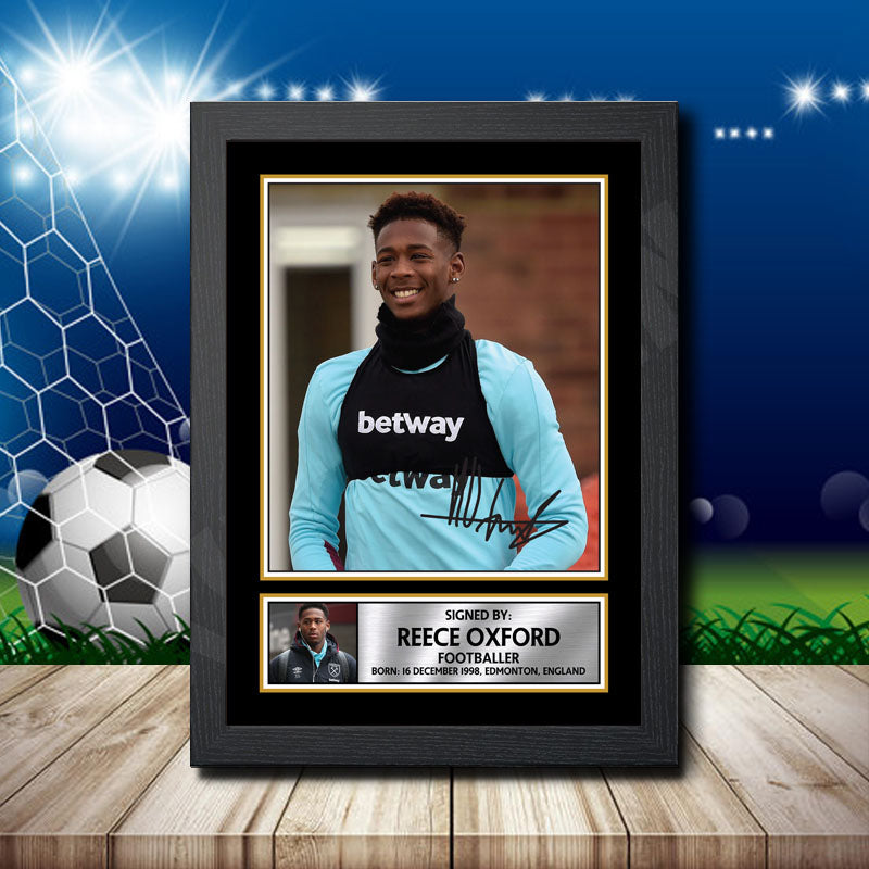 Reece Oxford 2 Printed Signature Footballers Star Poster Print Framed Wall Art Gift – Reece Oxford 2 Printed Signature Footballers Star Poster Print