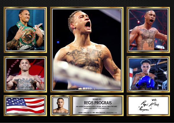 Regis Prograis top boxer Printed Signature Print Landscape