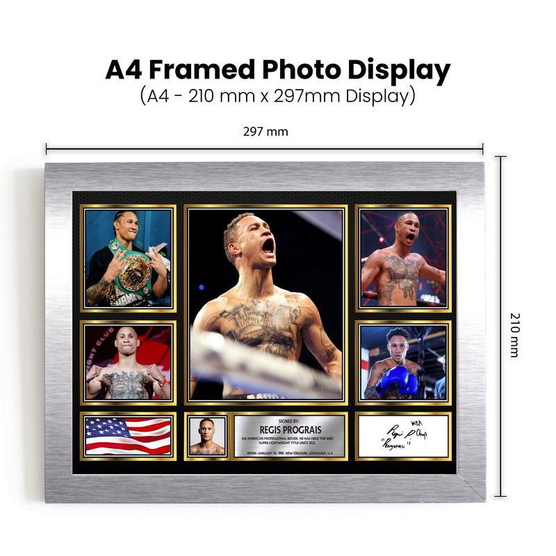 Regis Prograis top boxer Autographed Print Landscape