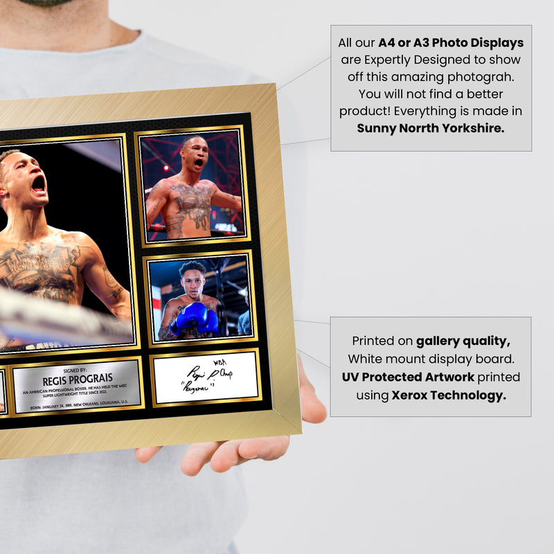 Regis Prograis top boxer Autographed Print Landscape