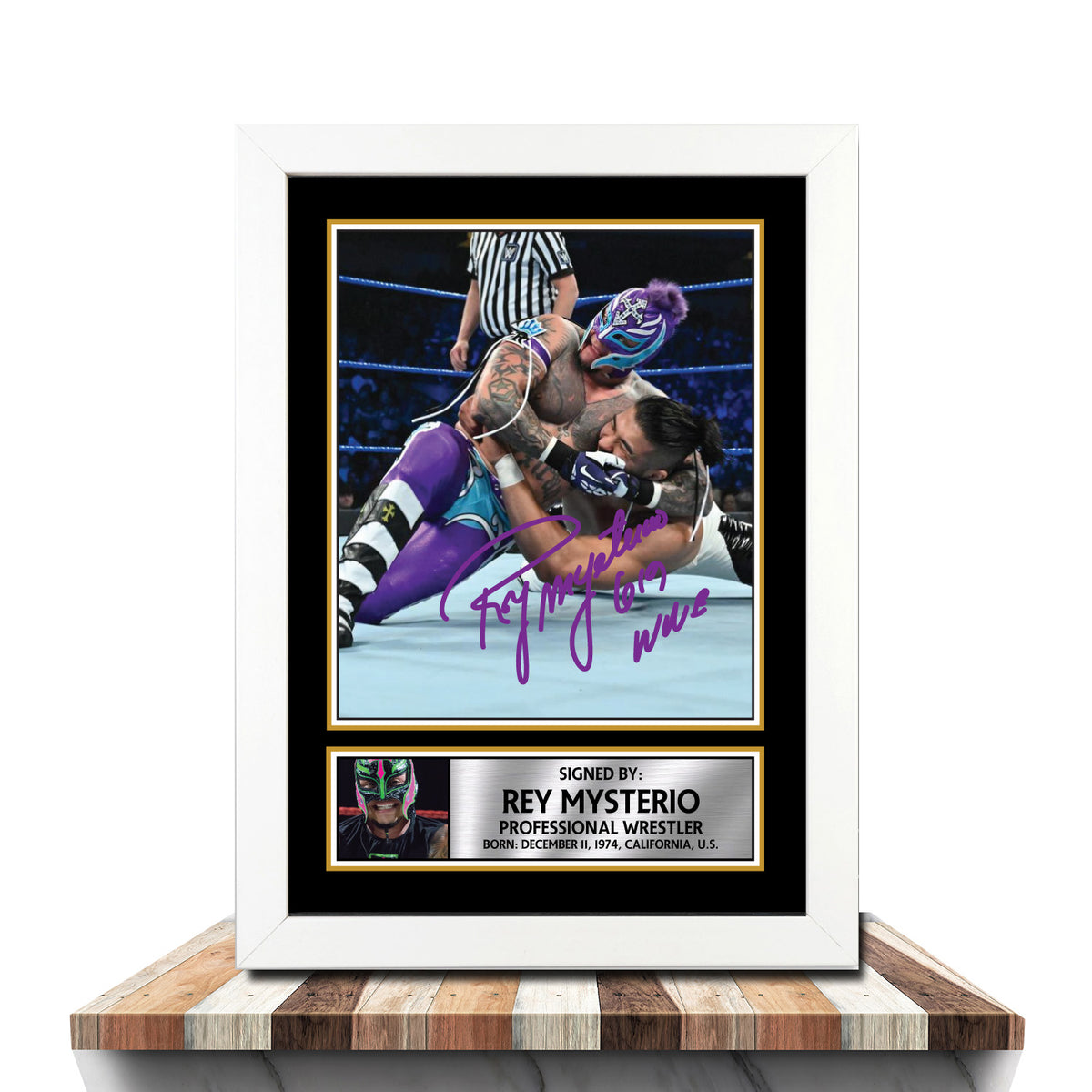 Rey Mysterio M1059 Wrestling Printed Signature Poster Print Gift