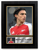 Riccardo Calafiori Signed Autograph Poster Print – Arsenal F.C. – Italy Football Memorabilia – Gift for Fans & Collectors