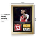 Riccardo Calafiori Signed Football Memorabilia – Framed Autograph Display with Arsenal & Italy Tribute – Collector’s Gift