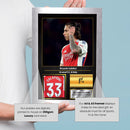 Riccardo Calafiori Signed Football Memorabilia – Framed Autograph Display with Arsenal & Italy Tribute – Collector’s Gift