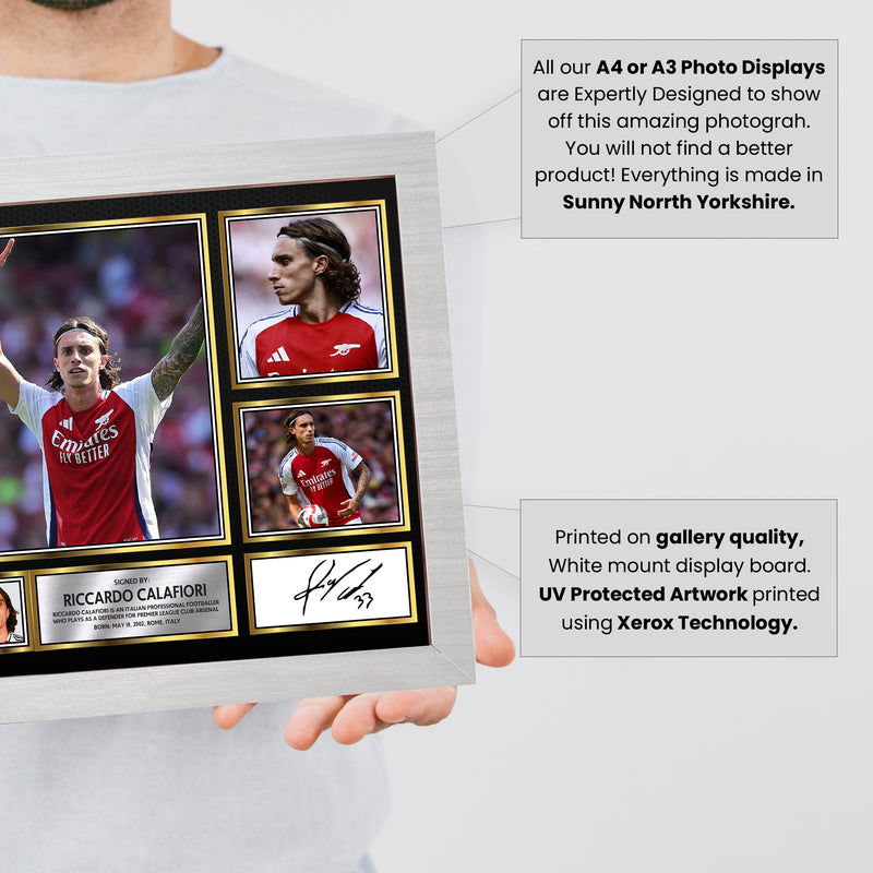 Riccardo Calafiori Limited Edition Signed Football Poster Print