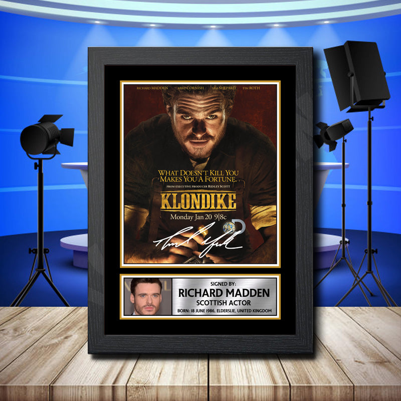 Richard Madden 3 Printed Signature Television Star Poster Print Framed Wall Art Gift – Richard Madden 3 Printed Signature Television Star Poster Print