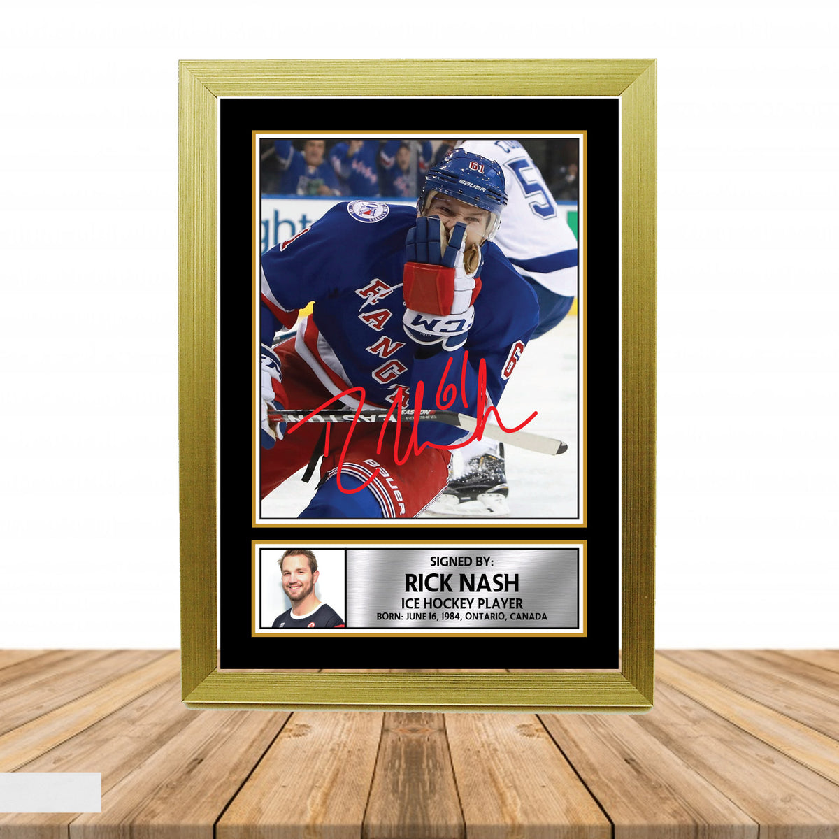 Rick Nash Ice Hockey Printed Signature Poster Print Gift