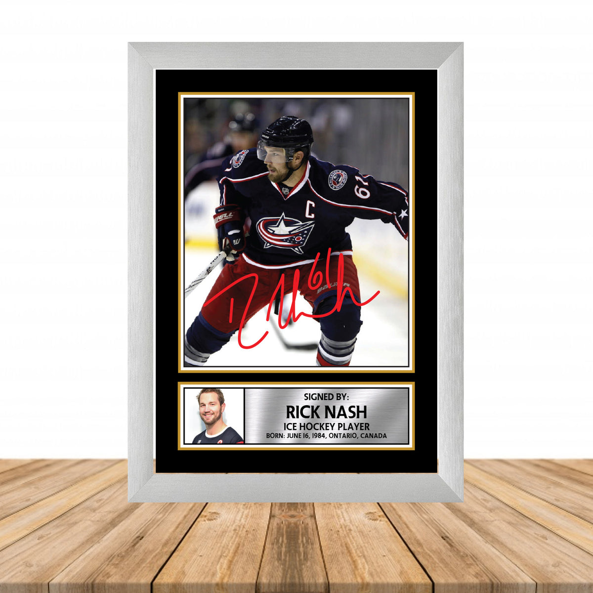 Rick Nash 2 Ice Hockey Printed Signature Poster Print Gift