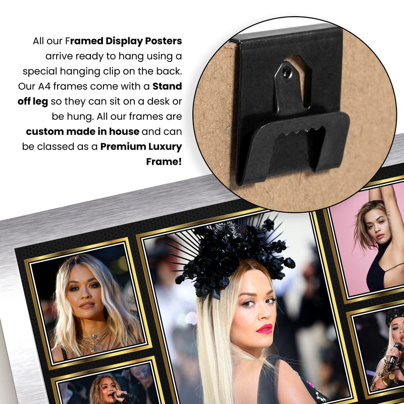 Rita Ora Singers Framed Autographed Print - Limited Edition Autograph Fan Gift – Collectible Memorabilia Merchandise