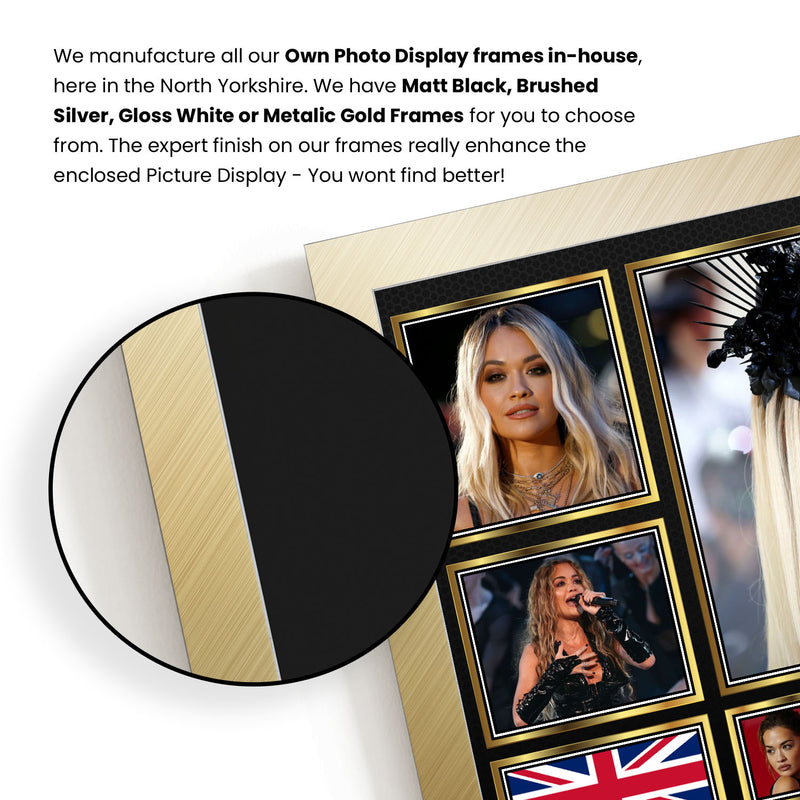 Rita Ora Singers Framed Autographed Print - Limited Edition Autograph Fan Gift – Collectible Memorabilia Merchandise